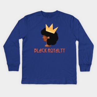 Black Royalty Kids Long Sleeve T-Shirt